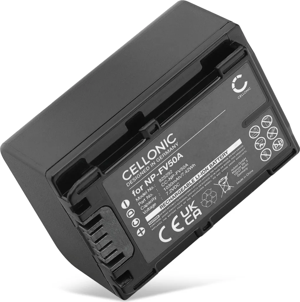 Batteria Sony NP-FV70 CELLONIC: Viaggia e Filma senza Soste