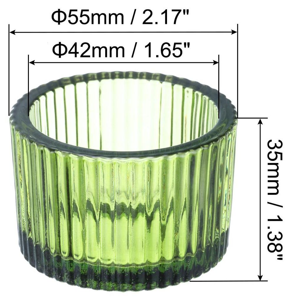 4 Stš¹ck Teelichthalter, Teelichtgl?ser Kerzenhalter Glas Votivkerzenhalter Glas Kerzenhalter fš¹r Tischdekoration, Hochzeit, Abendessen, Grš¹n