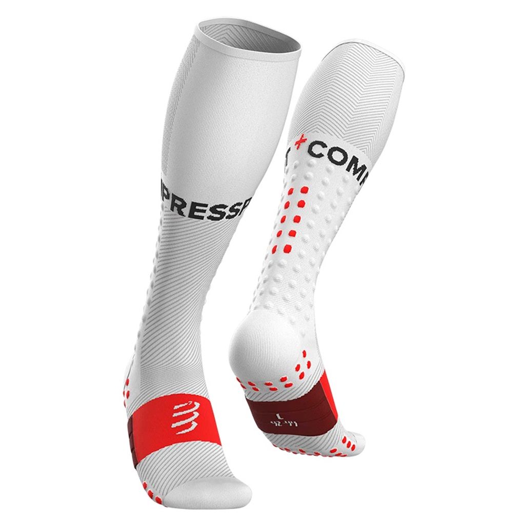 Compressport Full Run White T1 Laufsocken