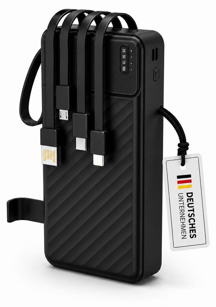 Powerbank 20.000 mAh mit integriertem USB-C-, USB-A & Produktbild 