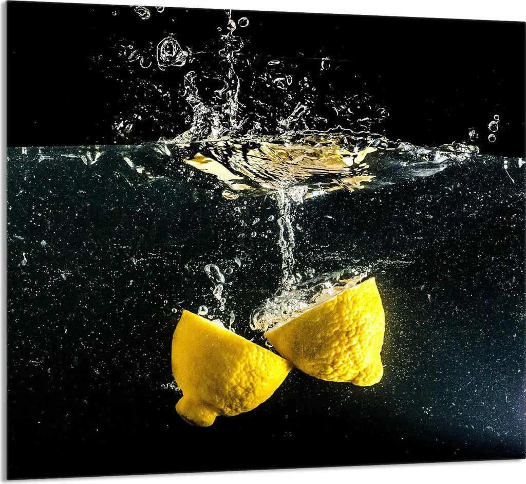 Piatto in Vetro per Cucina 65x60 Limone | Coprifornelli e Tagliere