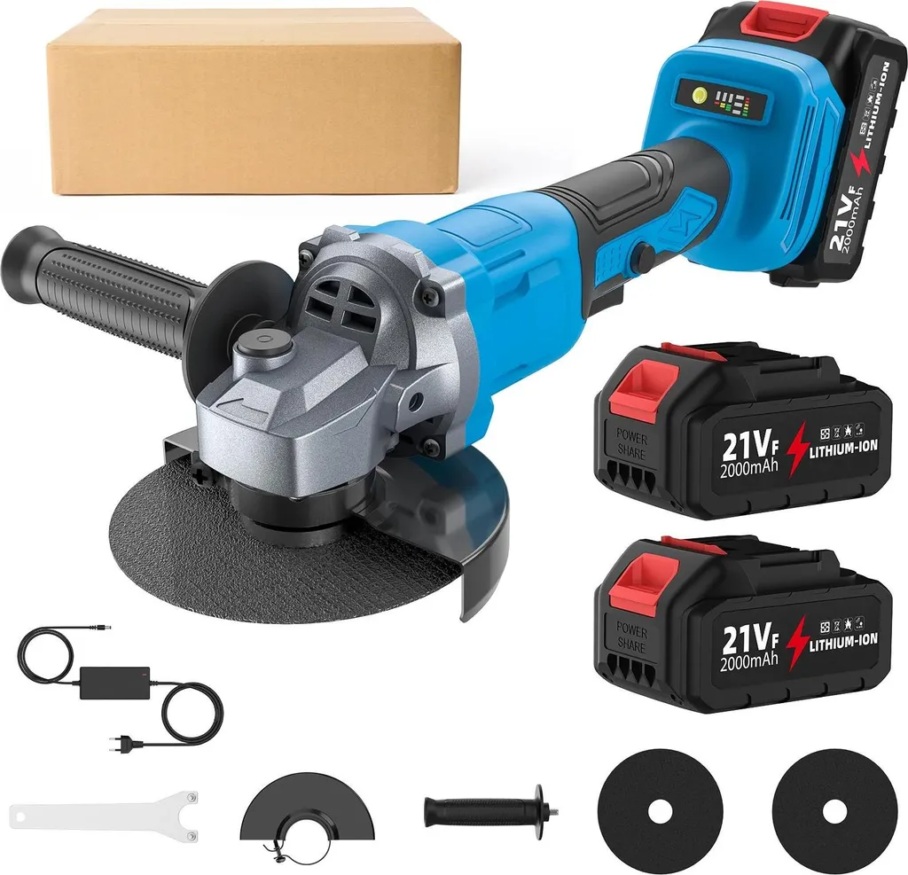 Recensione Smerigliatrice Angolare 21V 125mm Brushless | Potenza 1000W