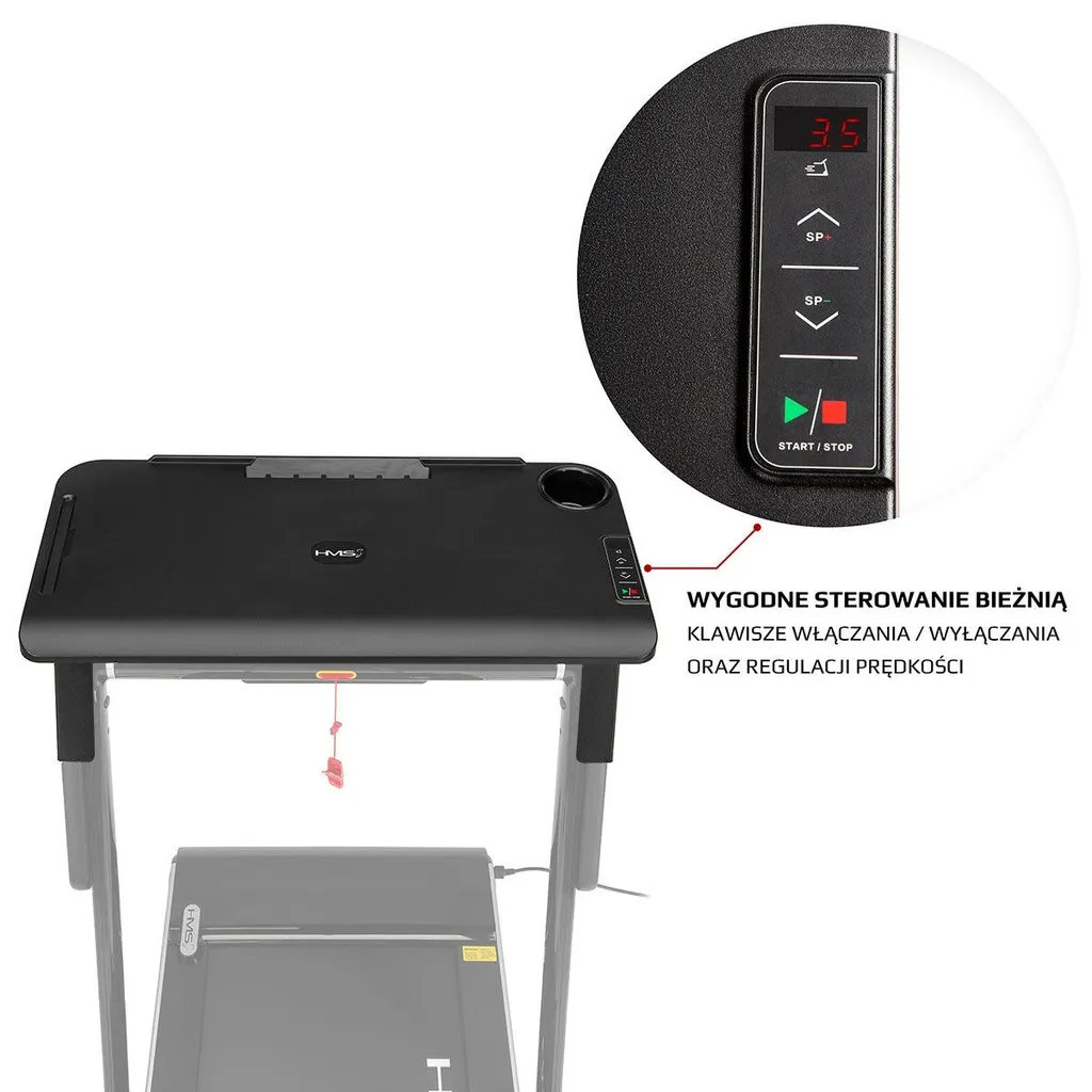 Bureau tapis roulant contre le mal de dos réglable et pliable compact
