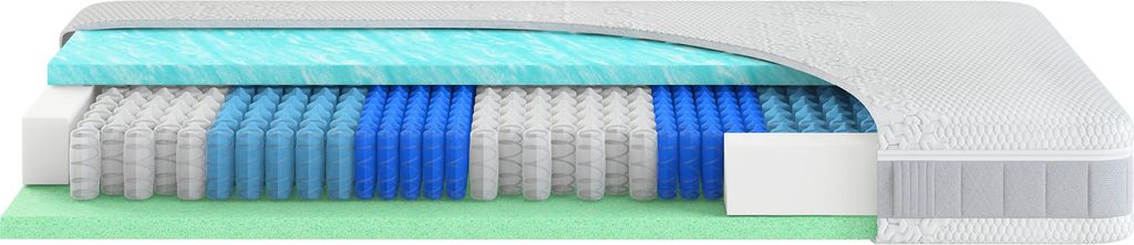 Hn8 Taschenfederkern-Matratze "bodial", H3, 80 x 200 cm, Höhe: ca. 21 cm