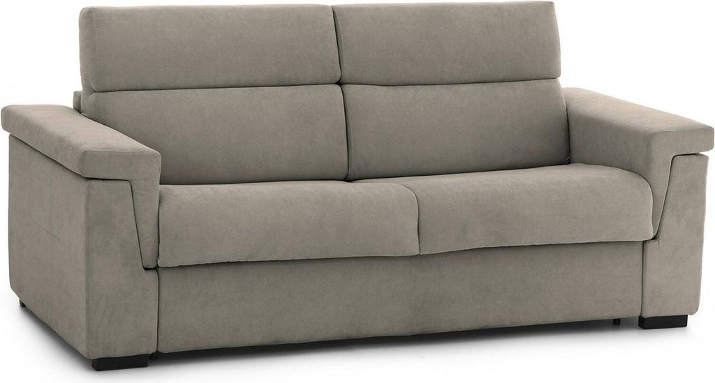 Brusasco - Schlafsofa 2-Sitzer, 205x95 cm, Taubengrau, Abziehbar Italy