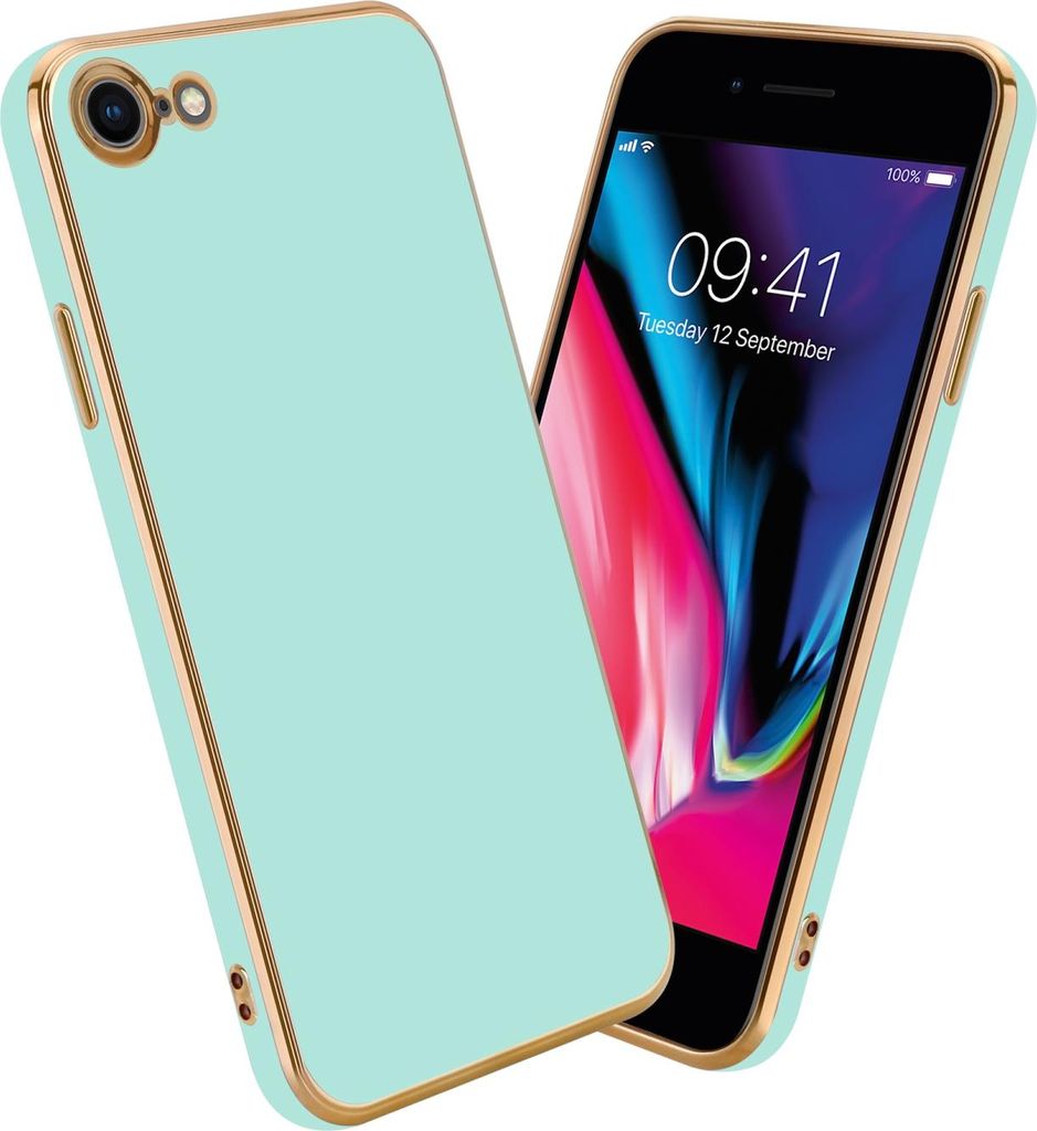 Cadorabo Schutzhülle für Apple iPhone 7 / 7S / 8 / SE 2020 Hülle in Grün Handyhülle TPU Silikon Kameraschutz Etui Case