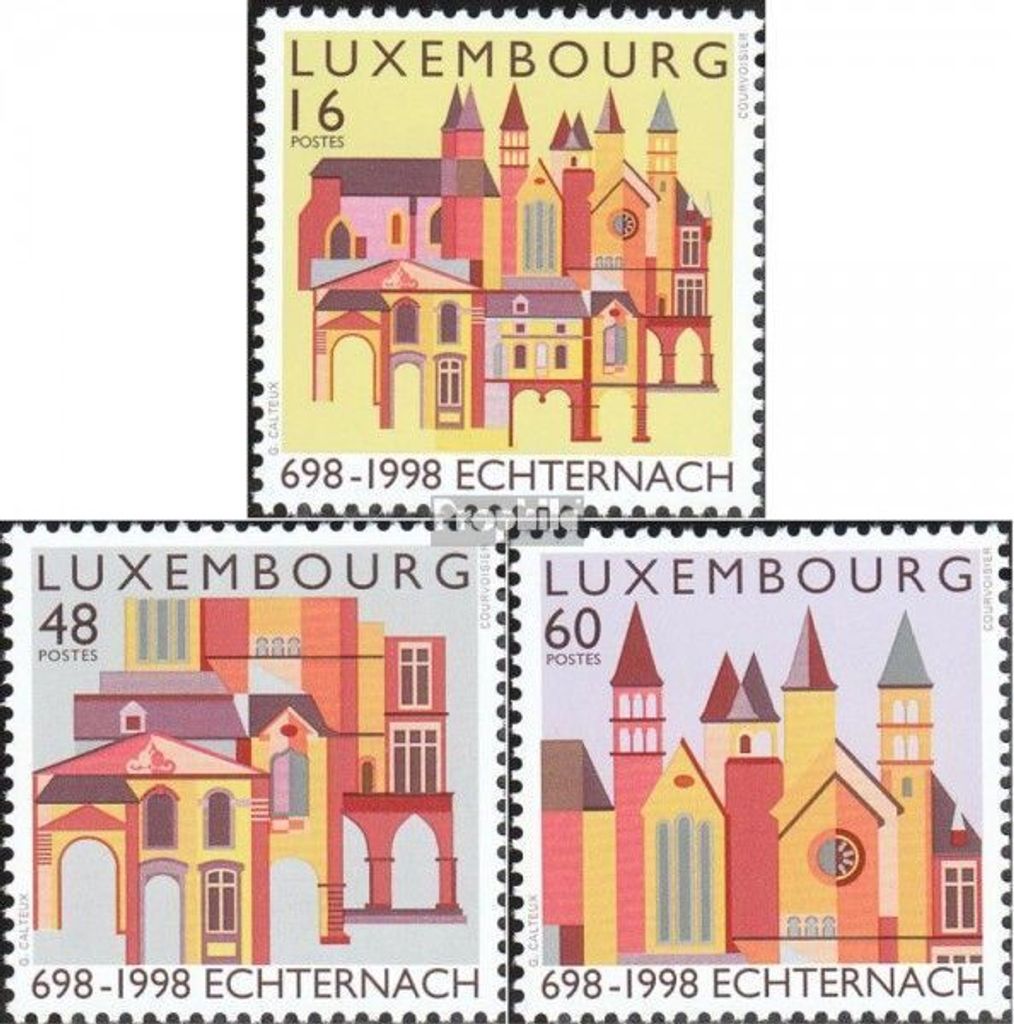 Briefmarken Luxemburg 1998 Mi 1456-1458 (kompl.Ausg.) postfrisch Abtei Echternach