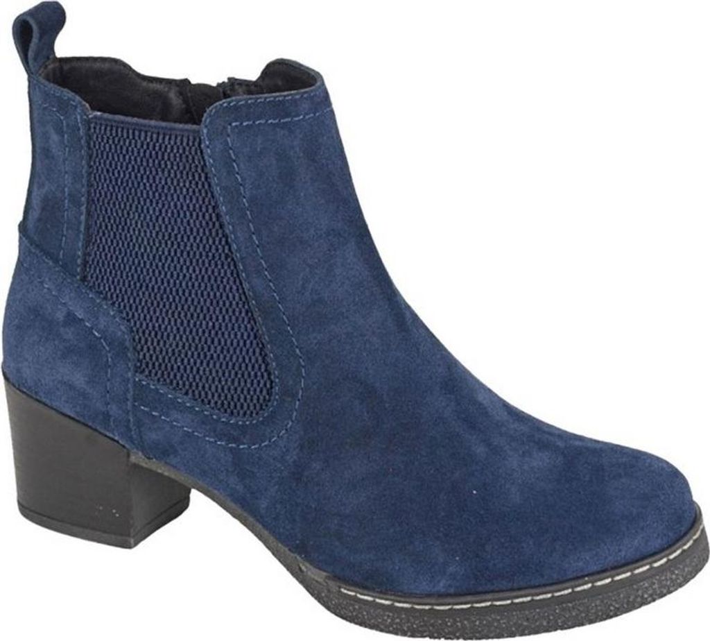 Cipriata - Damen Stiefeletten "Alessina", Wildleder DF2468 (39,5 EU) (Marineblau)