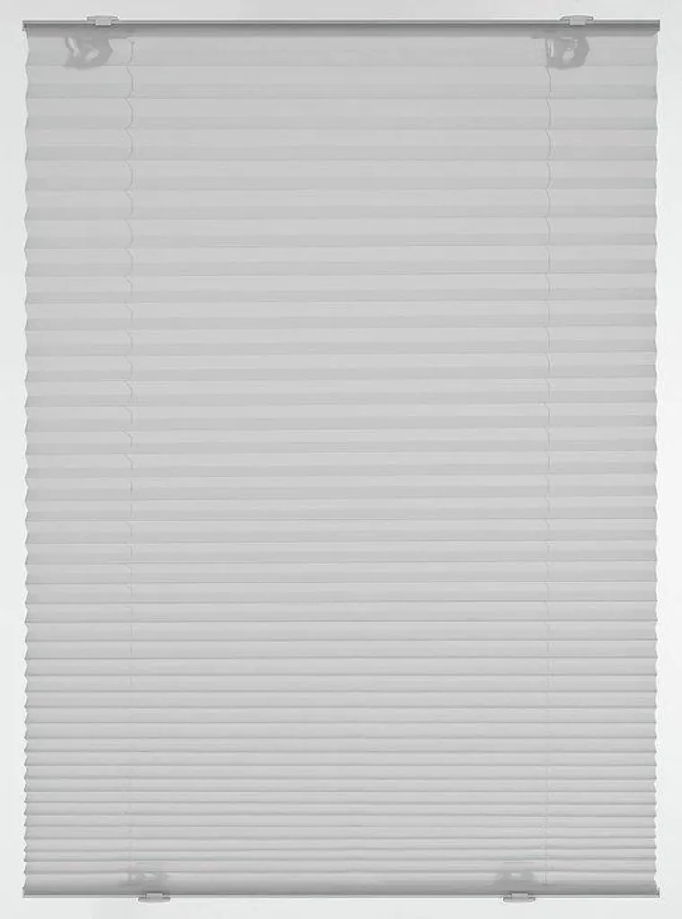 Rideau plissé gris intimité 1 pièce 40 x 130 cm pour fenêtre standard