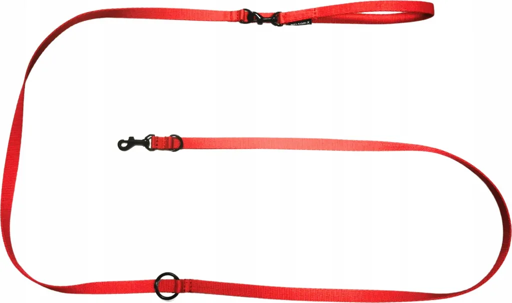 Nelson-X Guinzaglio Addestramento 5m Nero Mini Moschettone Sicuro - 5