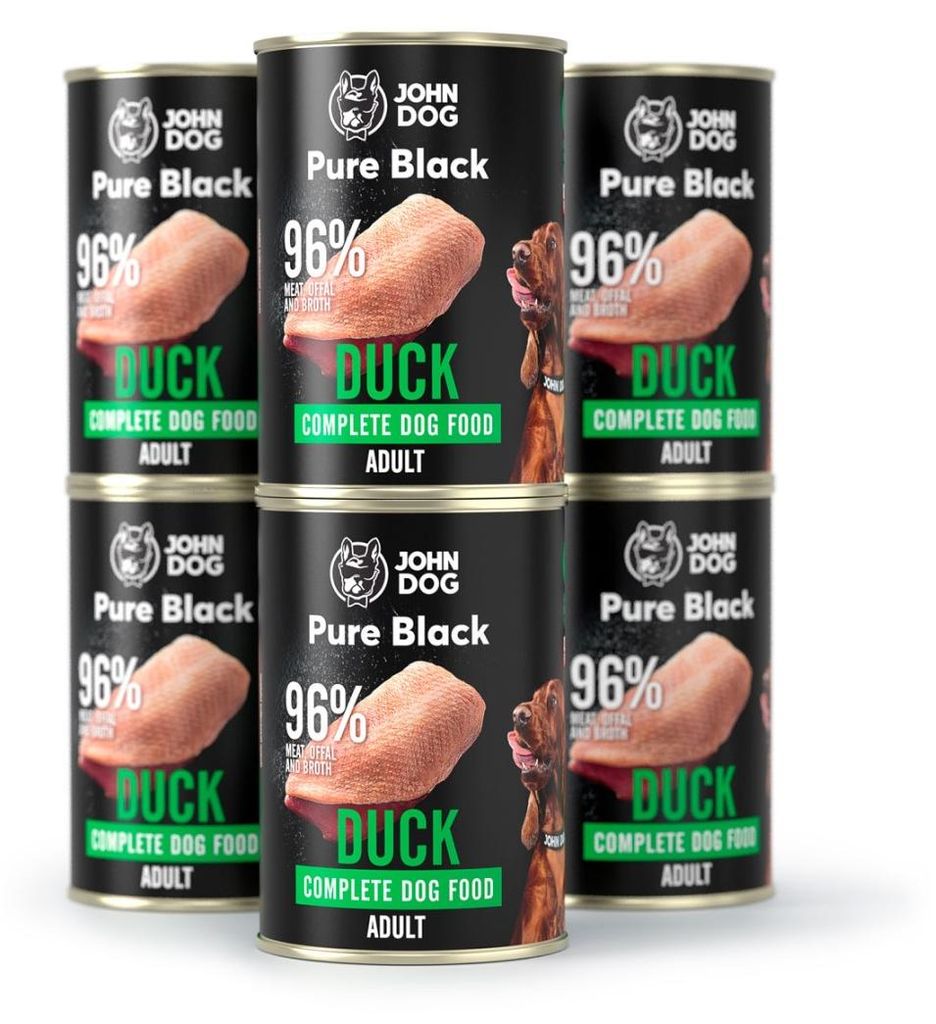 John Dog Hundenassfutter Pure Black Ente - Premium Produktbild 