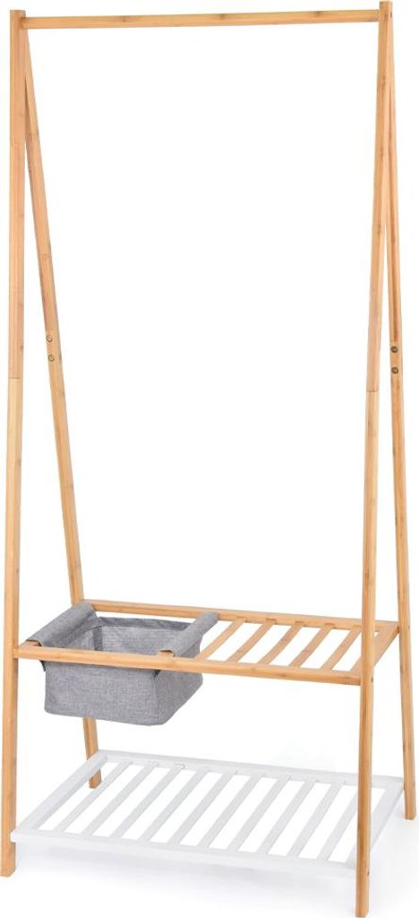 DomoPak Living bamboe garderobekast met mand en Productafbeelding 