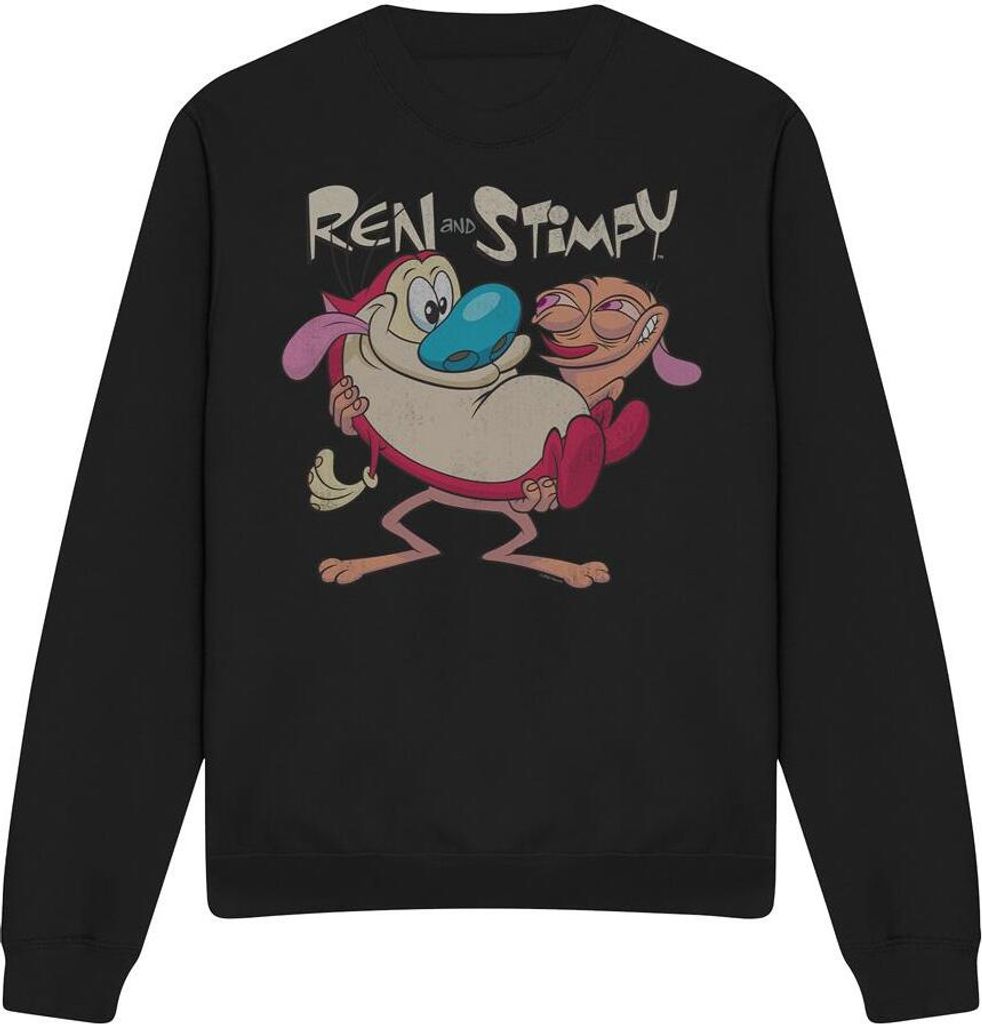 Ren & Stimpy - "Two Of A Kind" Sweatshirt für Herren/Damen Uni TV12875 (XL) (Schwarz)