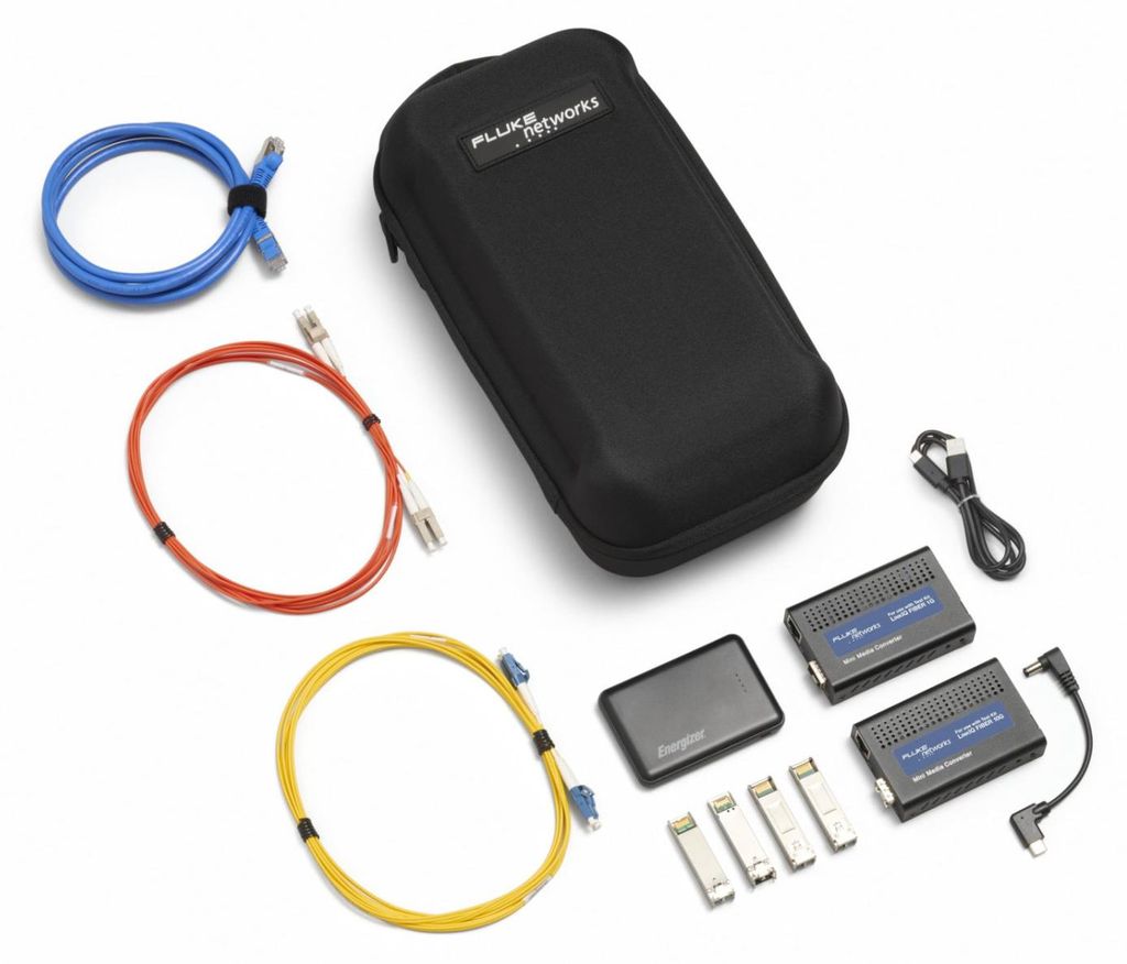 Fluke FMC-10G, Mehrfarbig, LinkIQ, Faser, LAN (RJ-45)
