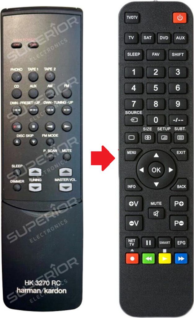 Ersatz Fernbedienung für Harman Kardon HK3470 / HK3270RC