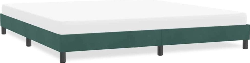 Bettgestell ohne Matratze Dunkelgrün 180x220 cm Samt
