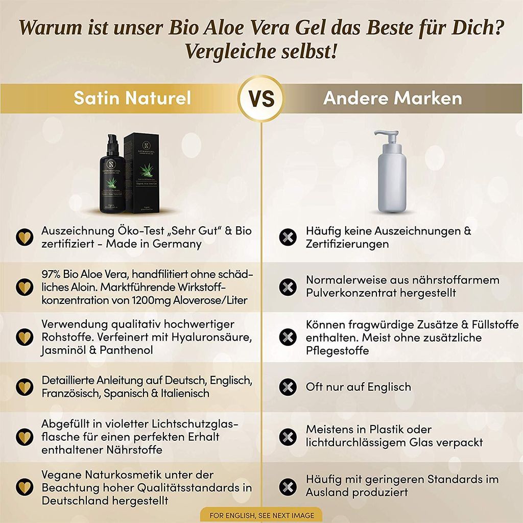 Satin Naturel Bio Aloe Vera Gel vegan 200 ml Krperpeelings