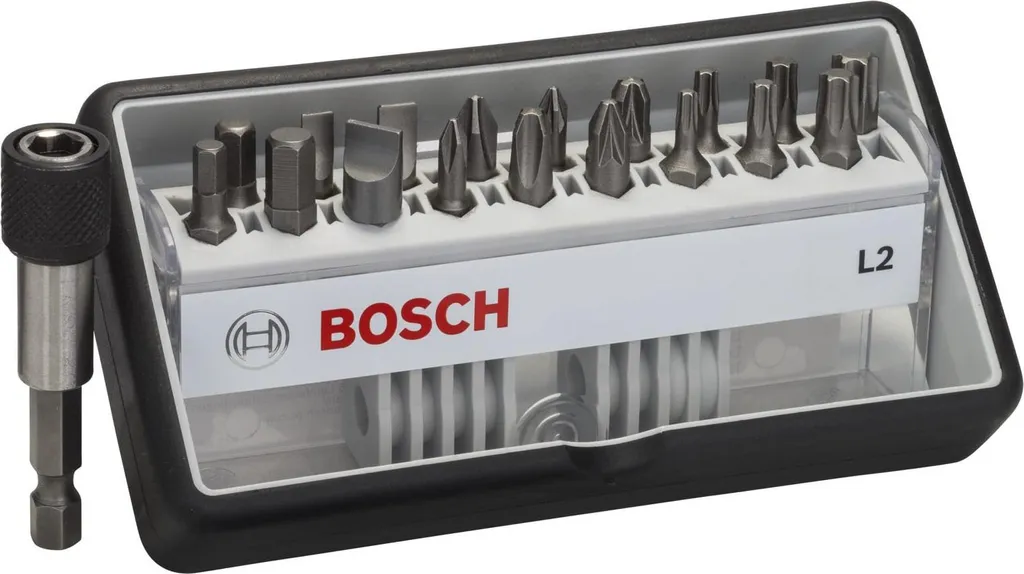 Bosch Robust Line L 18+1: Set Punte Extra Hard per Professionisti
