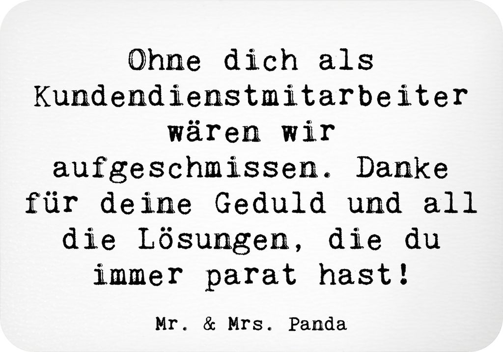 Mr. & Mrs. Panda magnet Spruch Kundendienstmitarbeiter Held - Weiß - Geschenk, whiteboardmagnet, Lösungen, Notizhalter, Dankbarkeit, Danke sagen,...