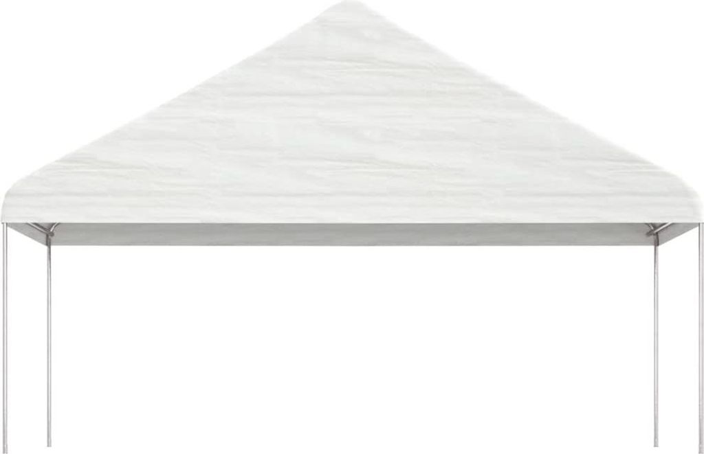 vidaXL Pavillon mit Dach Weiß 5,88x2,23x3,75 m Polyethylen