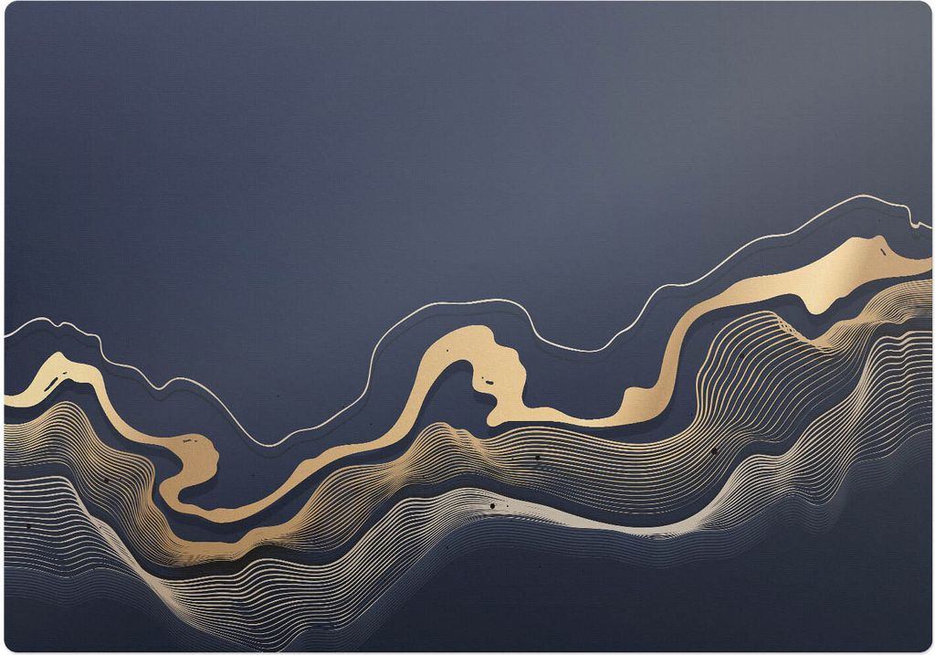 Wellen Der Abstraktion – Bodenschutzmatte – Rutschfest – Schutzmatte für Büro – Vinylmatte – Stuhlunterlage –100 x 70 cm