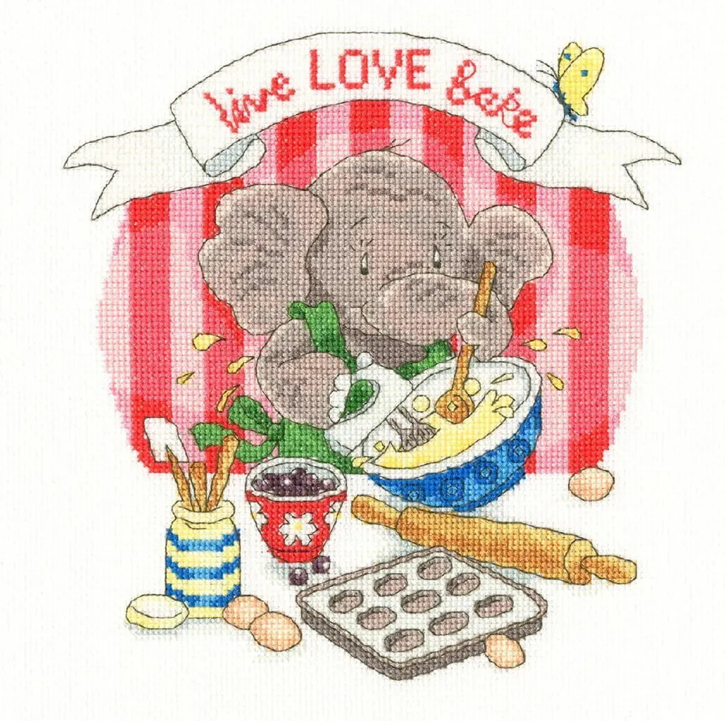 Broderie point de croix compté Jumbo-Muffins de Bothy Threads 24x24 cm