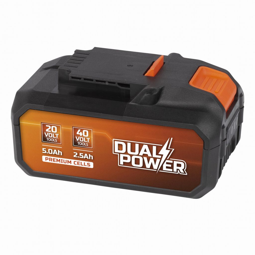 Powerplus 2x20v 5.0/2.5ah Batterie Orange  Orange One Size Produktbild 