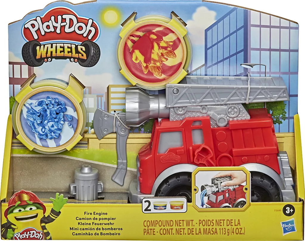 Hasbro Play-Doh Rouleaux Moteur à incendie - Kit de Pâte à Modeler Enfant