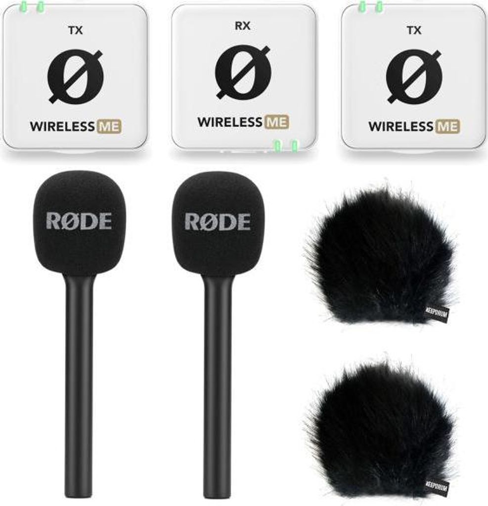 Rode Wireless ME Dual Funk-Mikrofon Weiss Interview Set 2 BK
