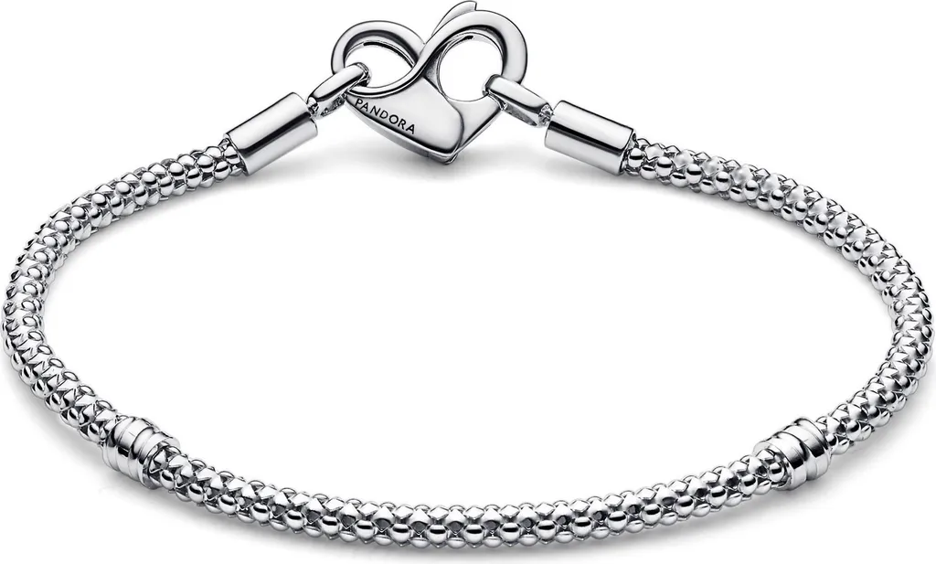 Bracelet cœur Infinity argent 925 taille 17 cm fermoir sécurisé - 4