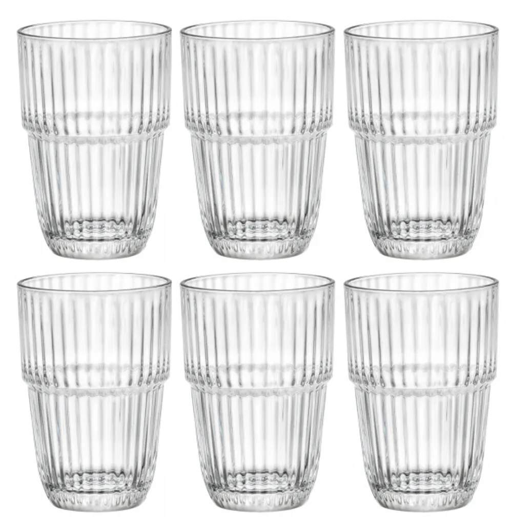 Verres Barshine Bormioli Rocco 380 ml avec design rétro et verre brillant