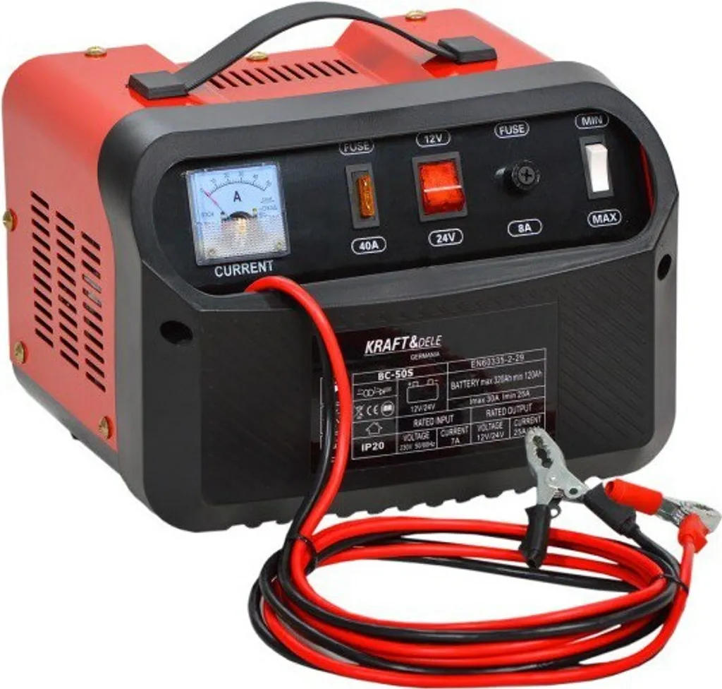 Chargeur de batterie universel 12V 24V 20A pour voiture et utilitaire