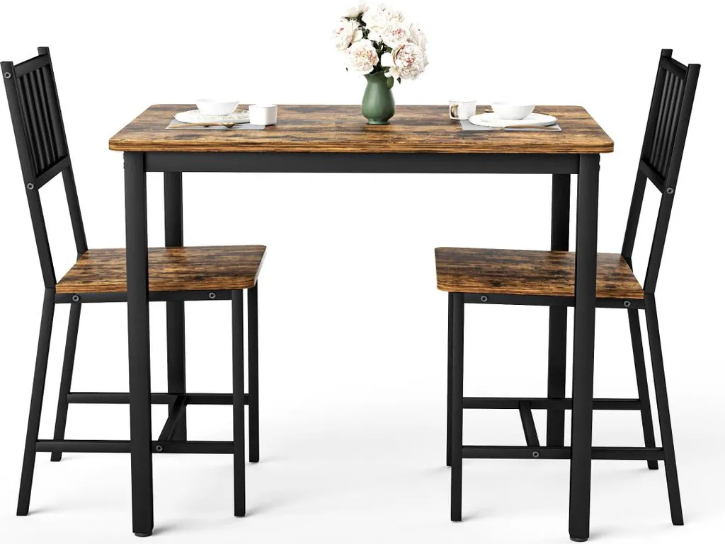 Table à manger compacte industrielle pour optimiser votre coin repas 90cm - 8