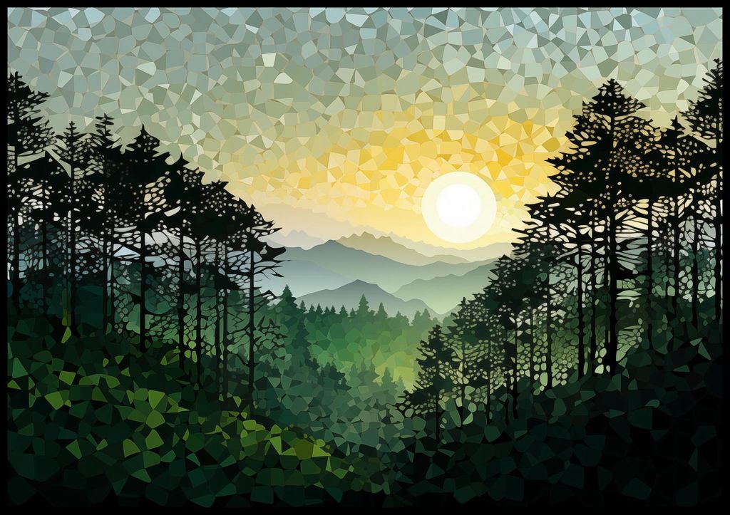 Plakat 100x70cm Klang der Natur Mosaik