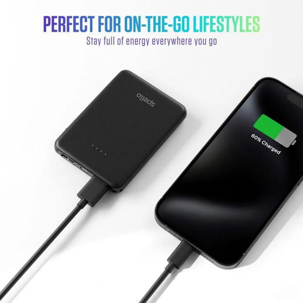 Power bank Spello 5000mAh ultra fine - Charge rapide format compact