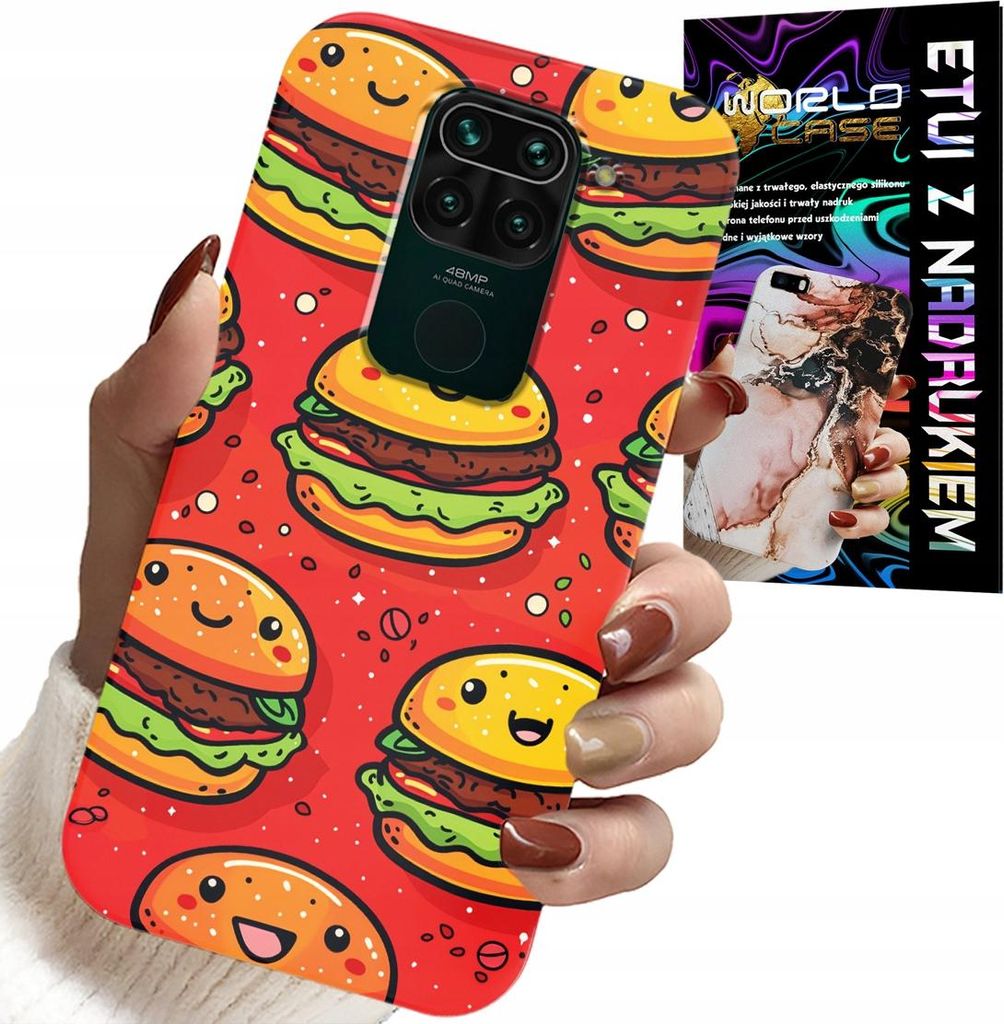 Fall Für Xiaomi Note 9 - Süsse Lächelnde Burger Abdeckung
