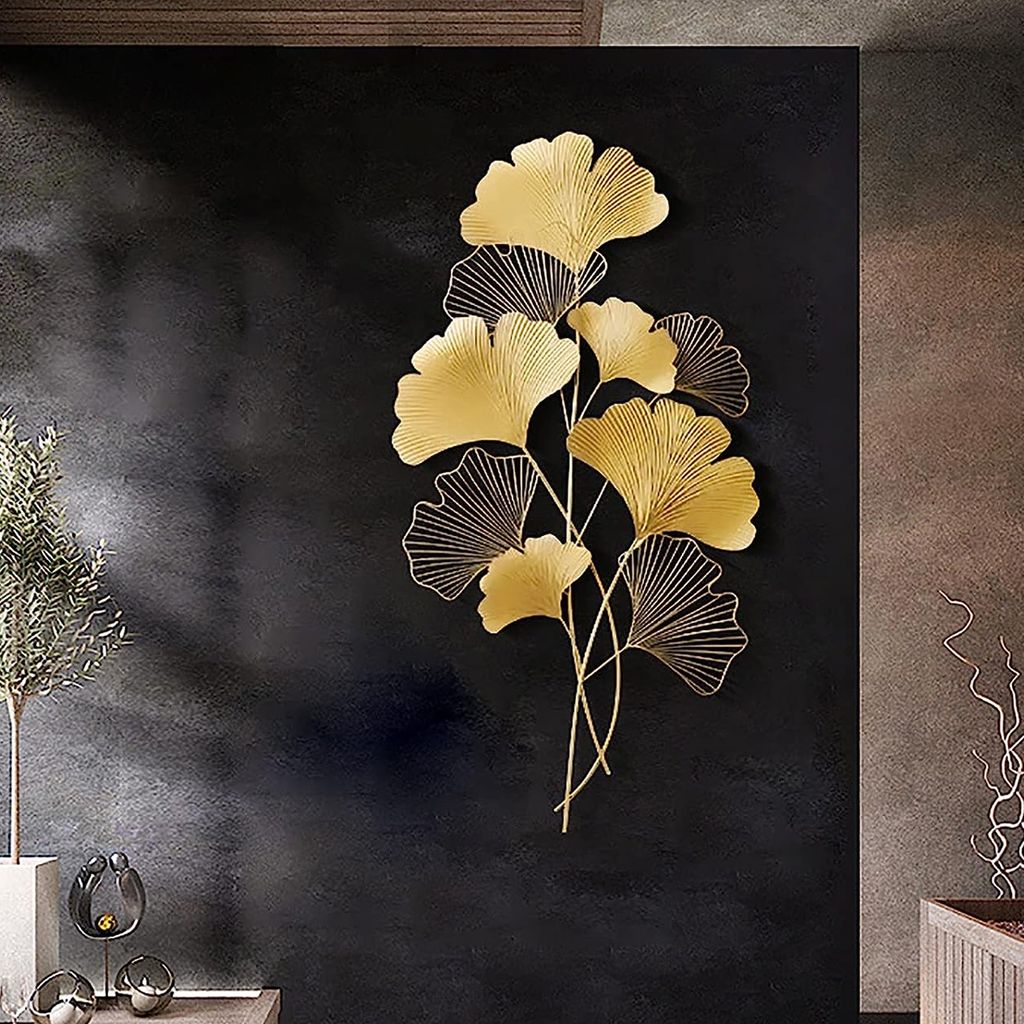 Wanddekoobjekt, 3D Ginkgo Wanddekoration aus Metall, Ginkgo Produktbild 5
