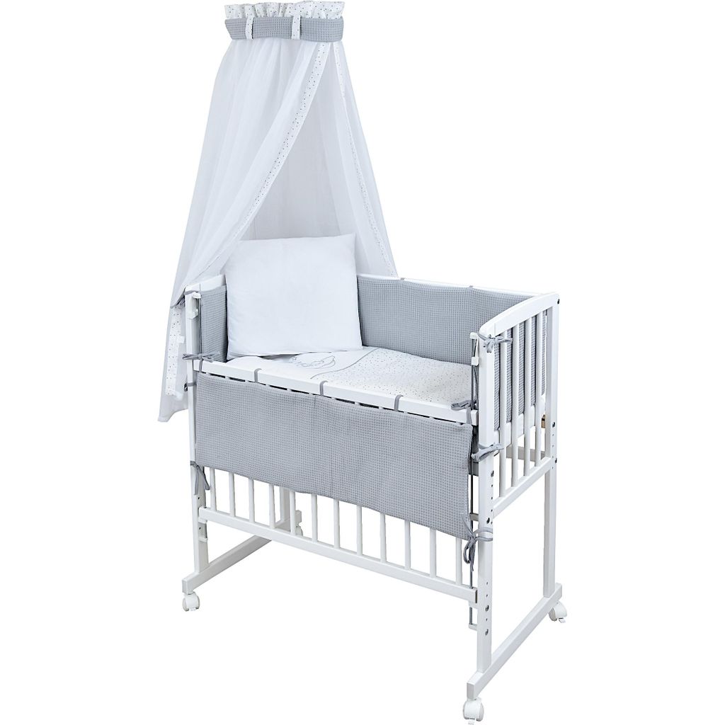 Baby-Delux Beistellbett Stillbett Babybett 90x40 weiß inkl. Produktbild 