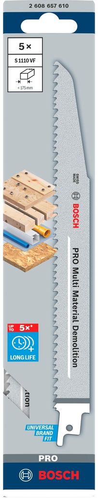 Lame de scie sabre PRO Multi Material Demolition S1110VF, Image du produit 