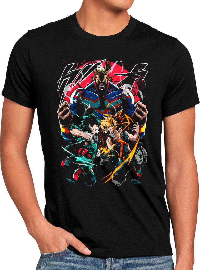 style3 Hero School Herren T-Shirt superhero japan acade mia manga