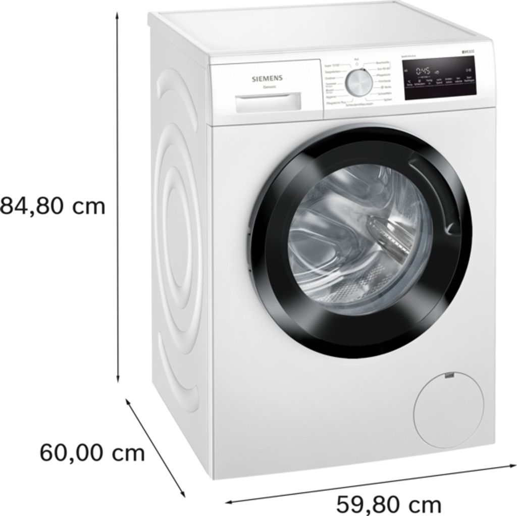 Siemens iQ300, Waschmaschine, Frontlader, 7 kg, 1400 U/min. Produktbild 15