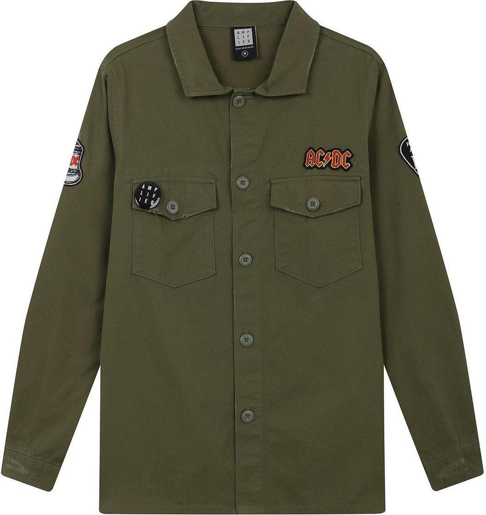 Amplified - Hemdjacke für Herren - Militär GD1816 (M) (Khakigrün)