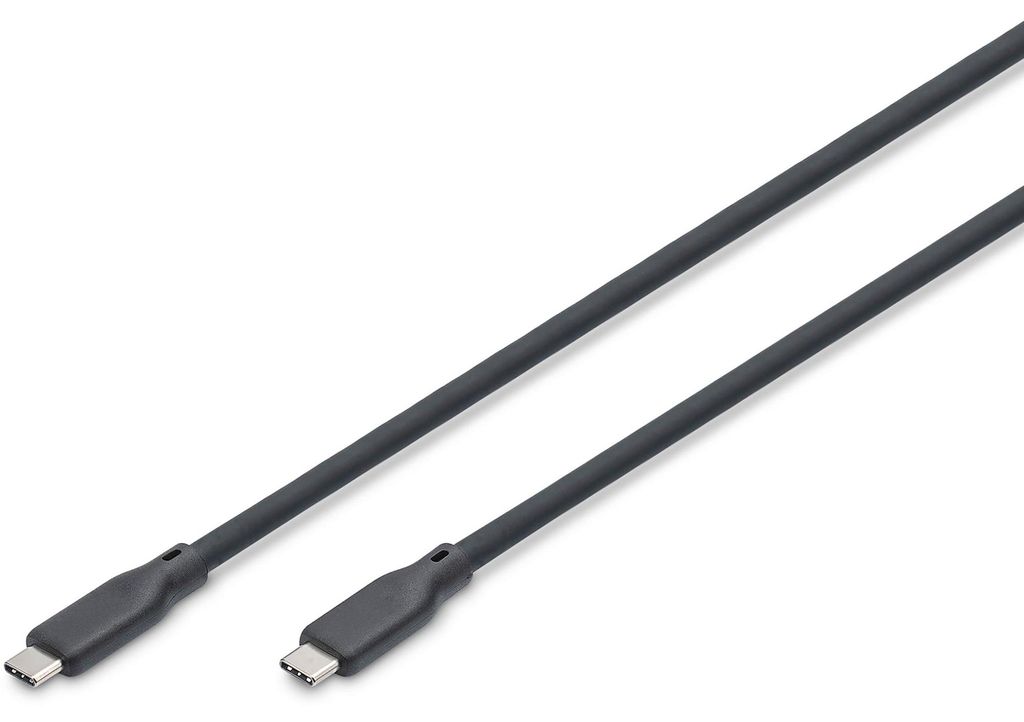 Digitus Kabel silikonowy USB, USB 40 Gb/s, 1 m, czarny, 1 Zdjęcie produktu 