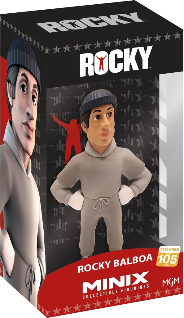 A product box for a Rocky Balboa collectible figurine.