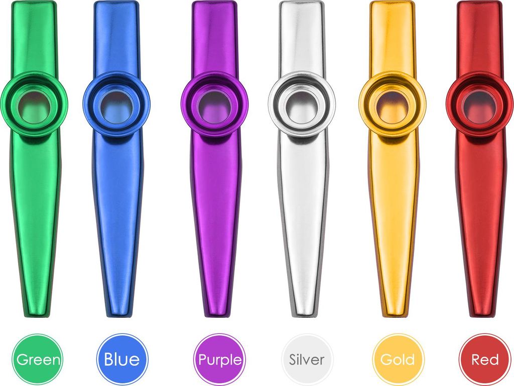 6 Stück Aluminiumlegierung Kazoo Musikinstrument für Kinder Produktbild 