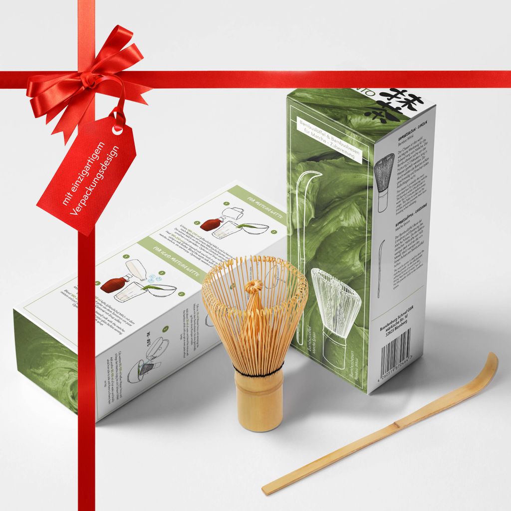 set di 2 pezzi di frusta e cucchiaio per matcha - frusta Immagine del prodotto 
