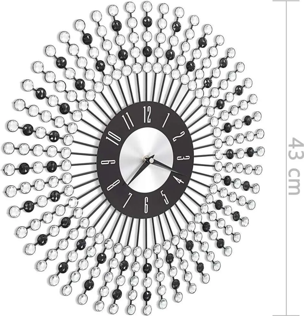 Orologio da Parete Industrial Chic 43cm Nero - Must-Have 2024 - 7