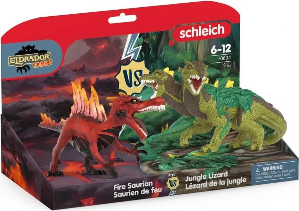 Figurines Articulées Feuersaurier et Lézard Jungle aux Détails Fins