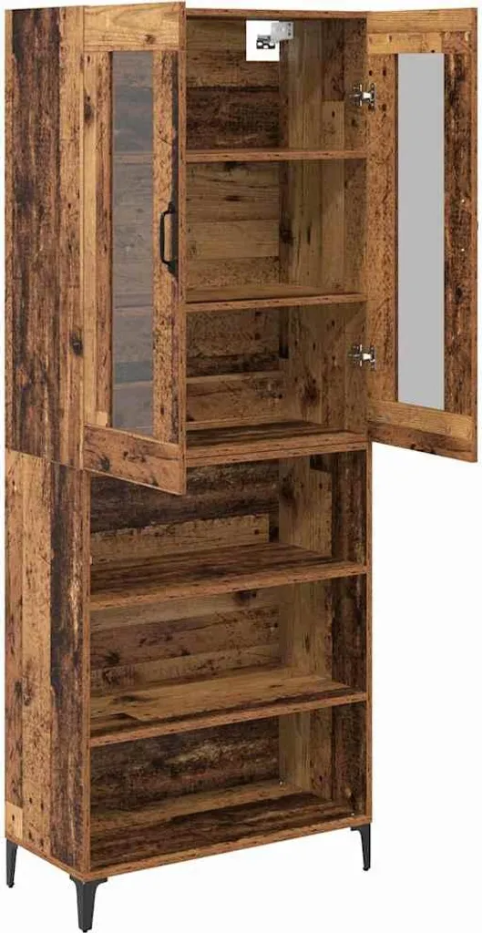 Vetrina Alta vidaXL Legno Recupero 69.5x34x180cm | Mobile Multiuso - 5