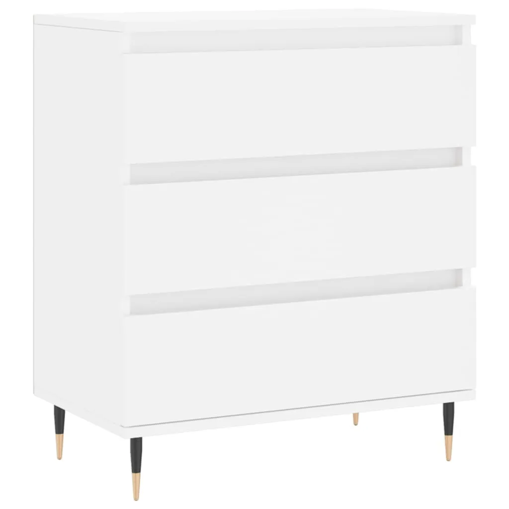 Credenza Bianca 60x35x70 cm | Mobiletto Salvaspazio in Legno Robusto